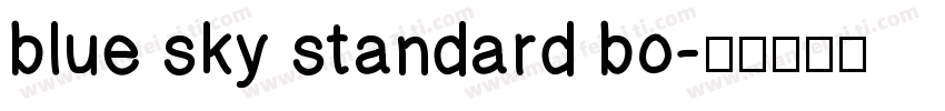 blue sky standard bo字体转换
